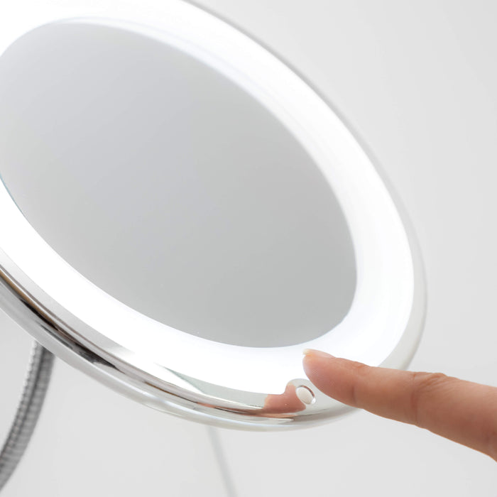 Espejo de Aumento LED con Brazo Flexible y Ventosa InnovaGoods