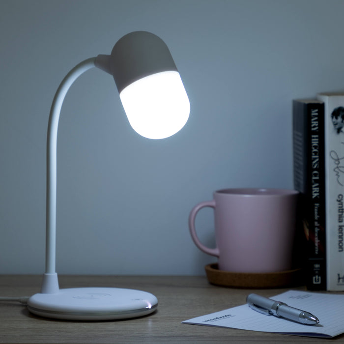 Lámpara LED con Altavoz y Cargador Inalámbrico InnovaGoods
